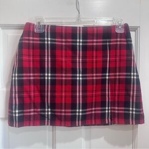 Sincerely Jules Red Plaid Mini Skirt Women's Small Lined Barbie City New Preppy